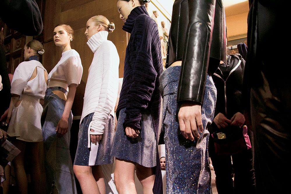 Backstage at Esteban Cortázar’s show